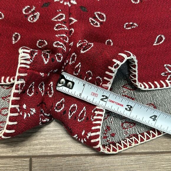 Sharon Fonseca Michele Shorts Mid Rise Red Paisley Size Small‎ - Picture 9 of 10